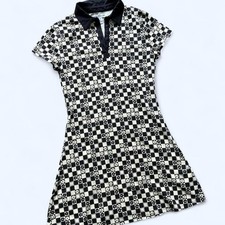 Urban Outfitters Black & White Checkered Polo Dress Size Medium