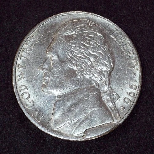 1996-P Jefferson Nickel — photo from the most recent tracked eBay sale