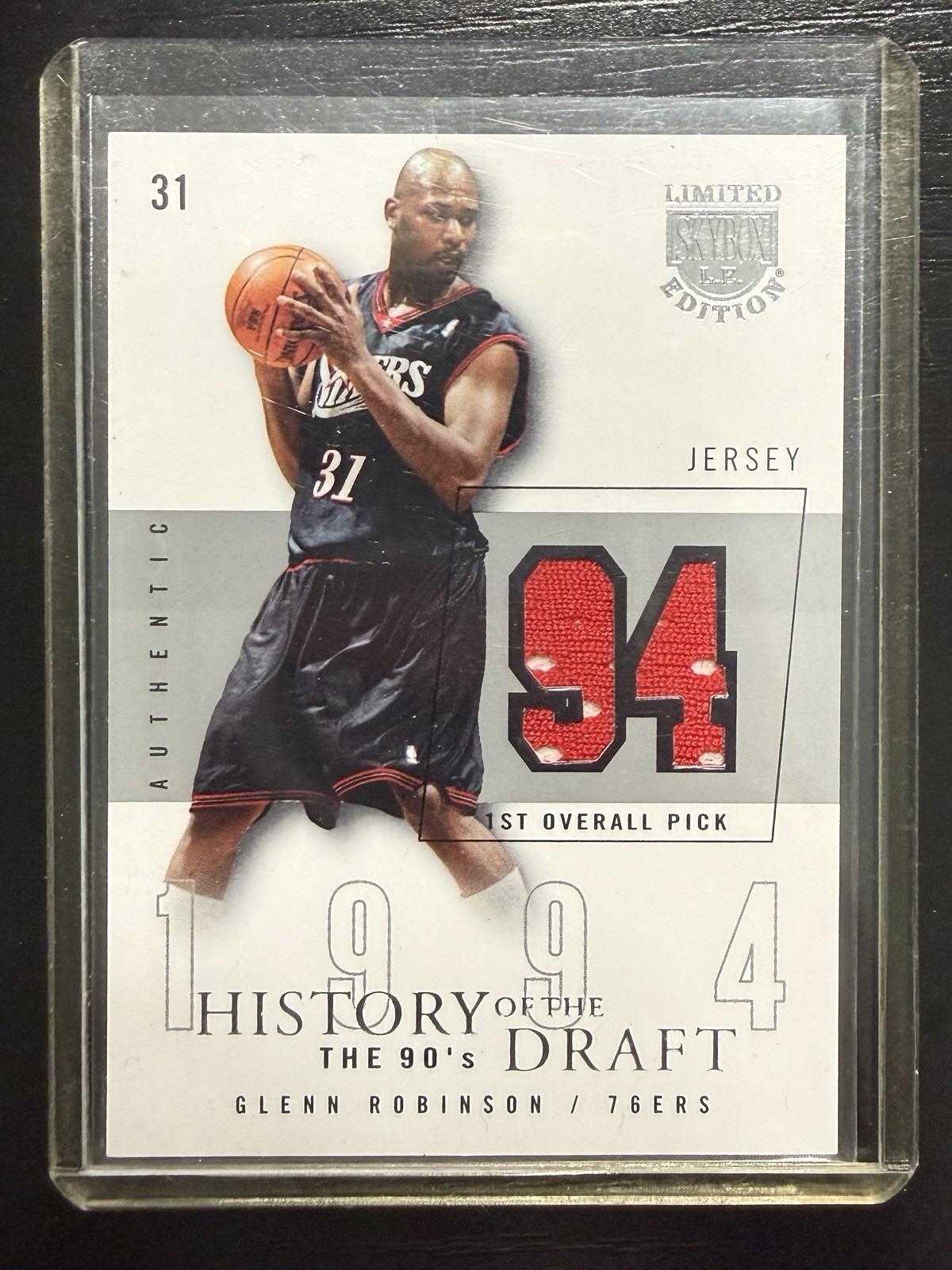Glenn Robinson 2003 Fleer Skybox LE 49/50 History Of The Draft The 90s -
