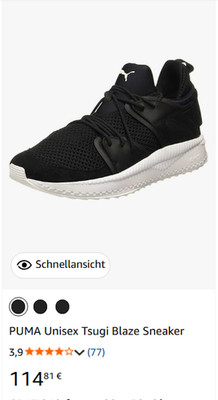 Puma Ignite Tsugi Blaze Gr. 44  Schuhe Sneaker BLACK Sockenschuhe  UVP 114,95