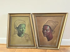 Tretchicoff Paintings -- The Zulu Maiden and Basuto Girl by Tretchikoff, 1959