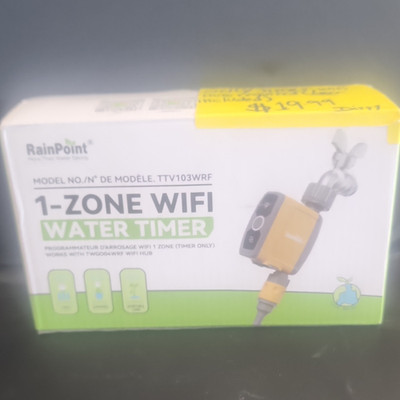 RainPoint 1-Zone WiFi Tap/Hose Water Timer, 1 Outlet, Yellow/Black TTV103WRF