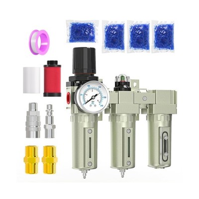 Heavy Duty Industrial Grade 1/2'' NPT 3 Stage Air Drying System,Coalescing Fil...