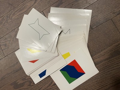 1978 Wooden Parquetry Blocks Pattern Cards Lot Of 64
