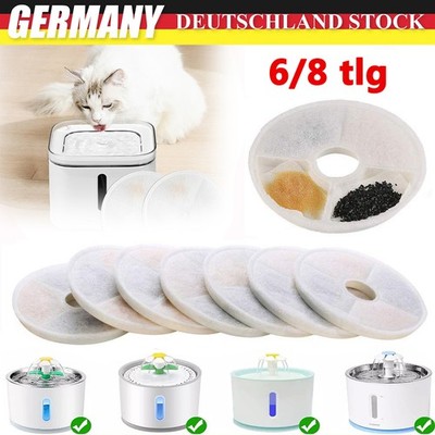 6/8Stk Ersatzfilter Filter für Haustier Katzen Hunde Trinkbrunnen Wasserspender.