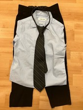 Calvin Klein - Dress Outfit - Button-up Shirt, Pants Pretied Tie - Boys Sz 4
