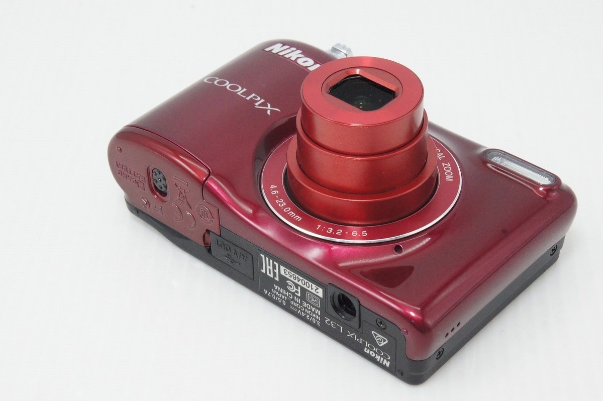 Near mint] Nikon COOLPIX L32 20.1MP Compact Digital Camera Red