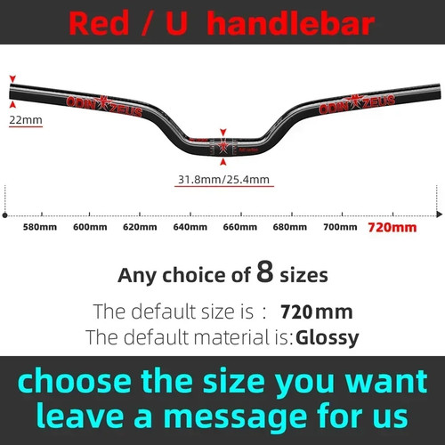 Full Carbon Fiber MTB Bicycle Handlebar 31.8mm/25.4mm 580-720mm Rise Handlebar - Picture 36 of 36