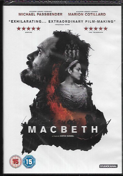 MACBETH GENUINE R2 DVD MICHAEL FASSBENDER MARION COTILLARD NEW/SEALED