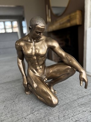 Veronese Design 2010 Resin Bronze Finish Nude Man Exotic Artistic Body Sculpture