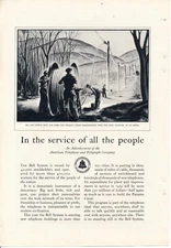 Magazine Ad - 1929 - AT&T / Bell System - In The Service of all the People
