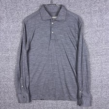Polo Maurizio Baldassari uomo grande grigia 100% lana manica lunga made in Italy