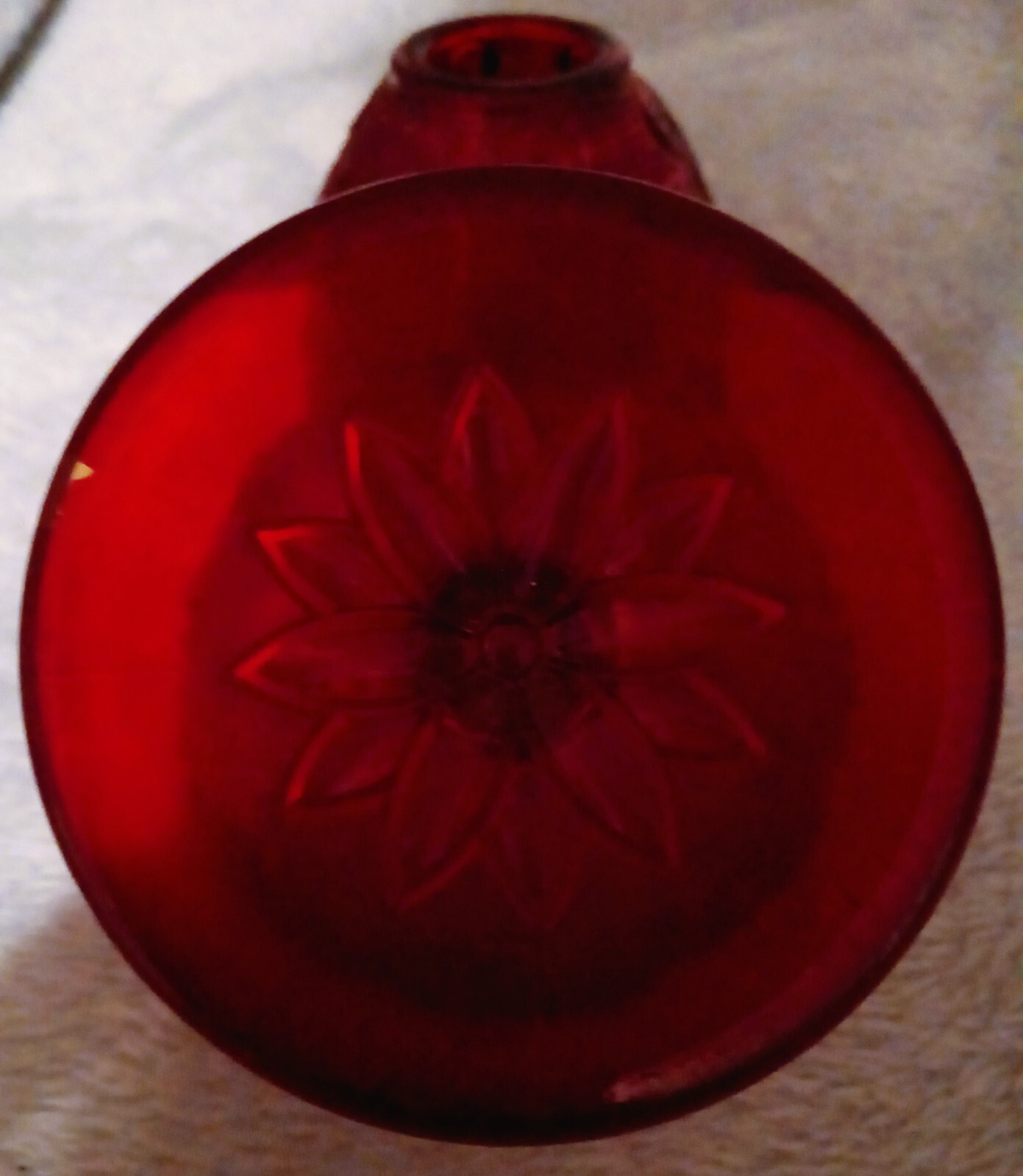 Vintage Ruby Red Flash Tiara Glass Fairy Lamp eBay