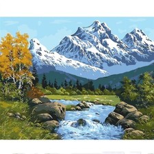 Paint By Numbers Adults kids Mountains Landscape DIY Painting Kit 40x50CM Canvas