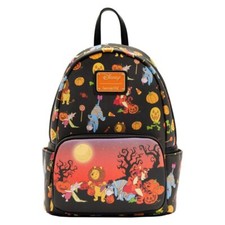 NWT Loungefly Disney Winnie the Pooh Halloween Group Glow Mini Backpack