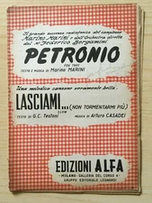 M.Marini PETRONIO - A.Casadei LASCIAMI... - score - ed. ALFA E.189 A.