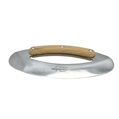 Lepine atelier Stainless Steel Oula-Up Cheese Knife & Chopper, Oak Wood Handle
