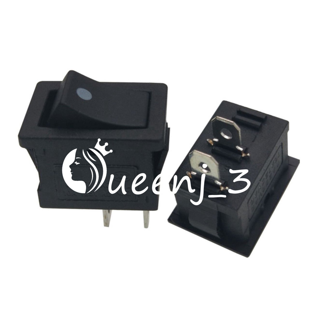 1pc replace CRT-1115-R On Off Power Rocker Switch Black Unlocked Self ...