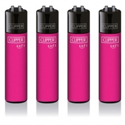 Clipper Classic LARGE Feuerzeuge Feuerzeug 4x Pink S.Touch Special Ed.#2 - 216