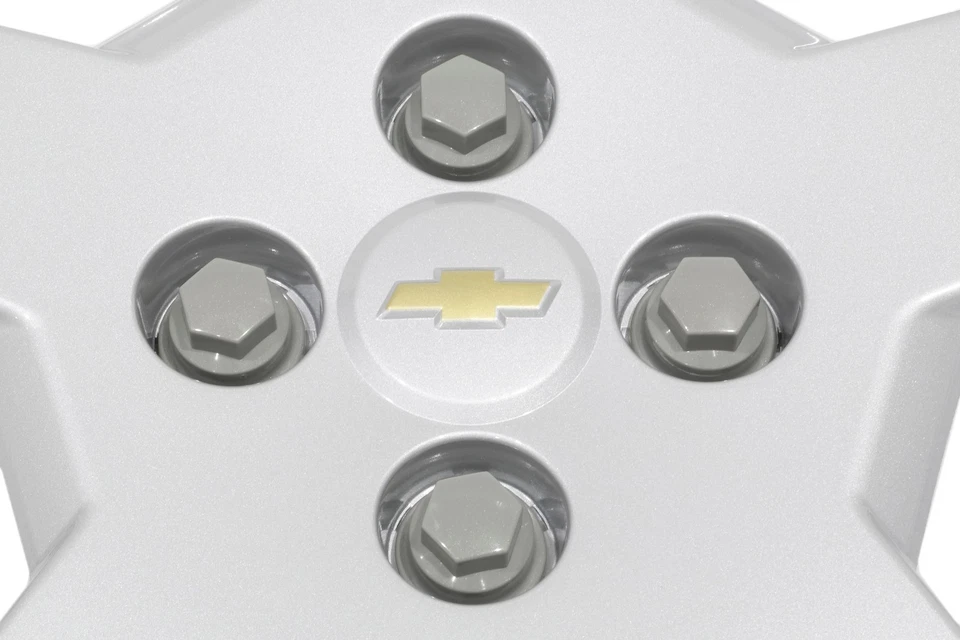 Juego de tapacubos centrales 15" plateado OEM NUEVO para Chevrolet Cobalt 9595091 Foto 3 de 4