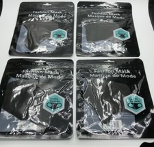 2 Pcs Fashion, Anti-dust, Reusable Face Mask, Adult,New individually pack. Black