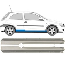 Für Opel Corsa C 2000-2010 3 Tür Voll Schweller Reparaturblech / Paar