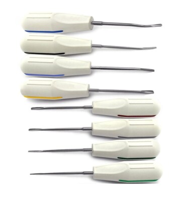 Luxating Root Elevators Oral Surgery Tooth Extracting Extraction Dental 8 Pcs