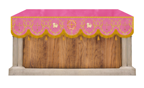Altar Superfrontal Adorned with intricate embroidered trims - Church Parament - Picture 5 of 24