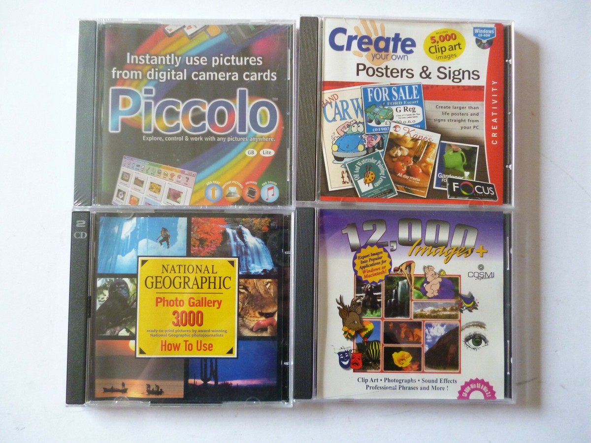 Lot x 12 PC CD-Rom Video Games + Software Discs For Windows