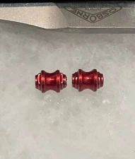 Translucent Red Aluminum Standoff Spacers For Benchmade 940-2 Knife G10 Handle