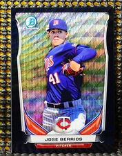 JOSE BERRIOS  -  2014 BOWMAN CHROME DRAFT TOP PROSPECTS BLACK WAVE REFRACTOR