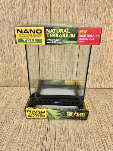 Exo Terra Terrarium Nano Tall Glass Frog, Tarantula, Mantis, Orchidarium 8x8x12
