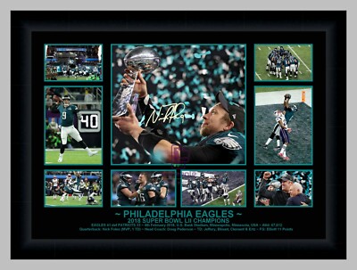 PHILADELPHIA EAGLES SUPER BOWL LII CHAMPIONS 9 PHOTO COLLAGE SIGNED ...