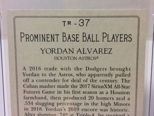 2020 Topps Turkey Red #TR-37 & Heritage #NAP-2 YORDAN ALVAREZ Rookie RC Lot (2) - Picture 7 of 11
