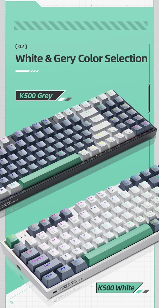 K500 94-Key Hot Swappable Wired Mechanical Gaming Keyboard