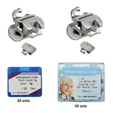 200Pcs Dental Orthodontic Buccal Tubes Convertible 1st Molar Tube Roth MBT 022