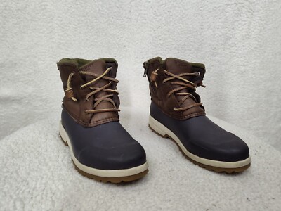 Sperry 3M Thinsulate Women Boots 7 Brown Rubber B Lace Up Water Resist Snow Shoe