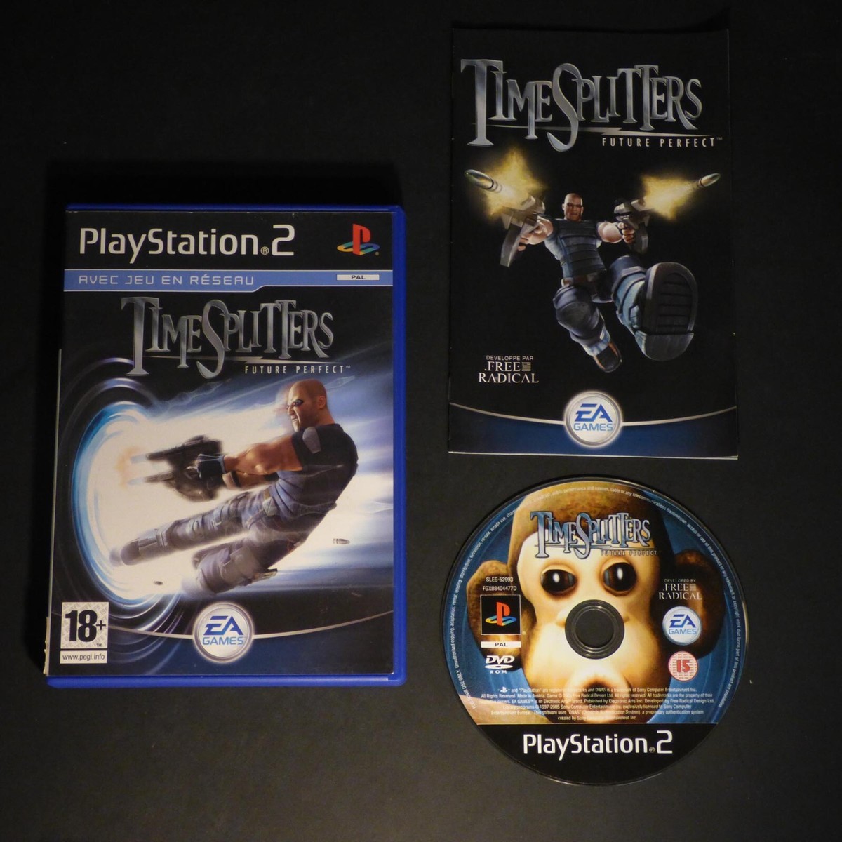 Lot Time Splitters & Future Perfect – PS2, Complets Sous Boîtier PAL, FR