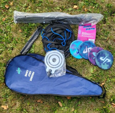 Dude Perfect DP Frisbee Golf Game with Carrying Bag Backhard Target Disc Throw