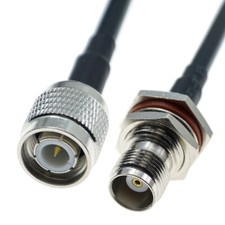 RG58 TNC Female BULKHEAD to TNC Male Lot RF coax jumper Pigtail coaxial cable