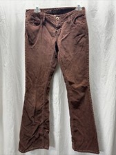 American Eagle Outfitters Corduroy Flare Pants Women 2 Brown Preppy Y2K Pockets