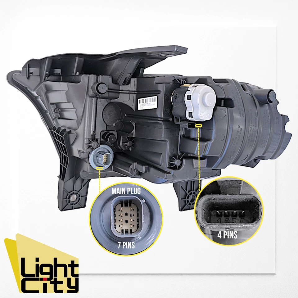 [LED COMPLETO con AFS] Para Dodge Durango 2021-24 Bisel Negro Faro Pasajero Derecha Foto 3 de 4