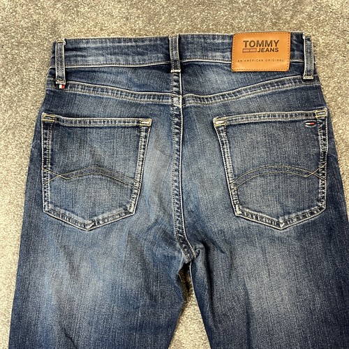 Tommy Hilfiger Mens Jeans Slim Straight Faded Mid Blue Stretch W28 L30 * Ryan - Picture 13 of 13