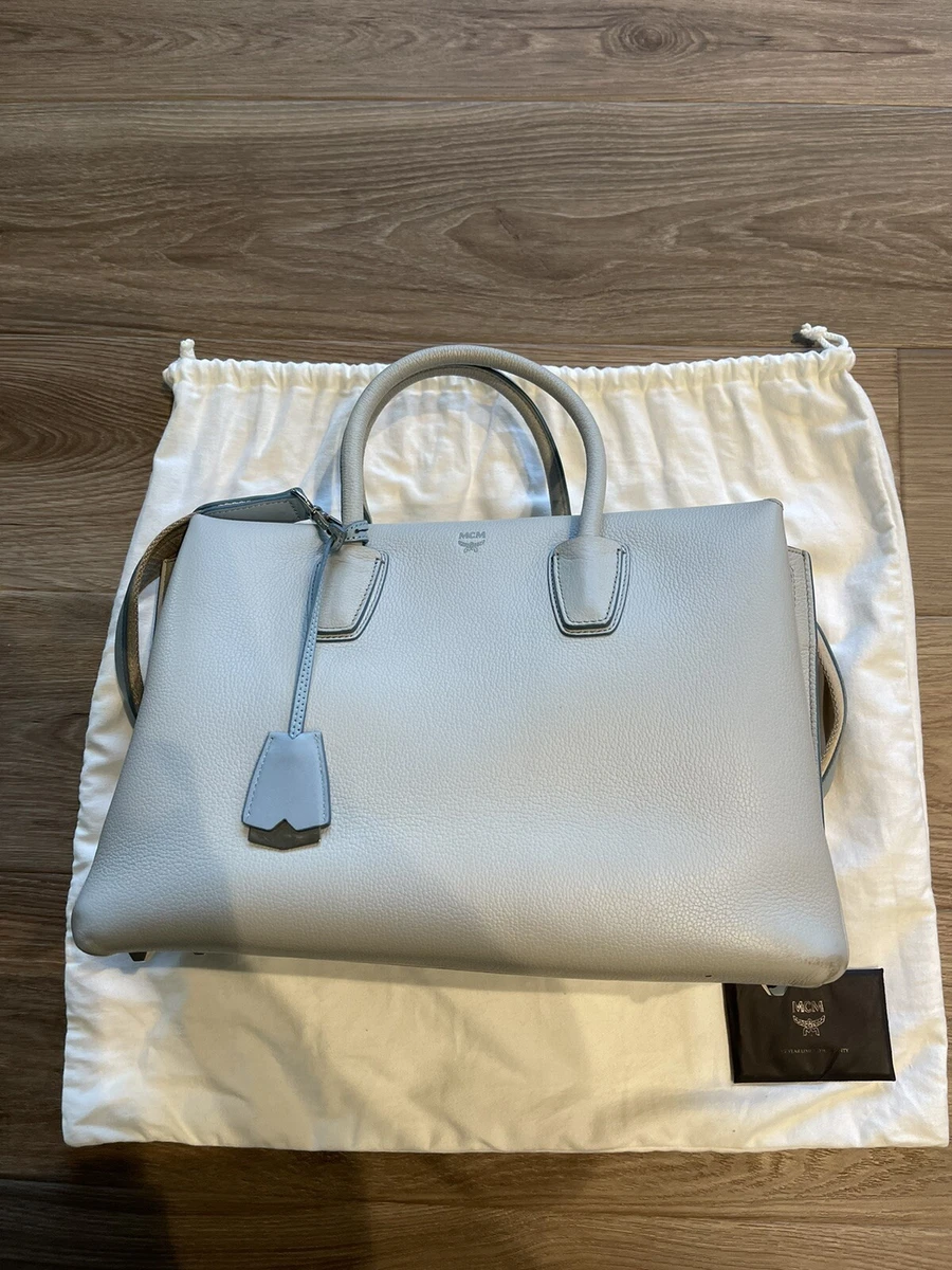 MCM Blue Leather Mini Milla Tote MCM