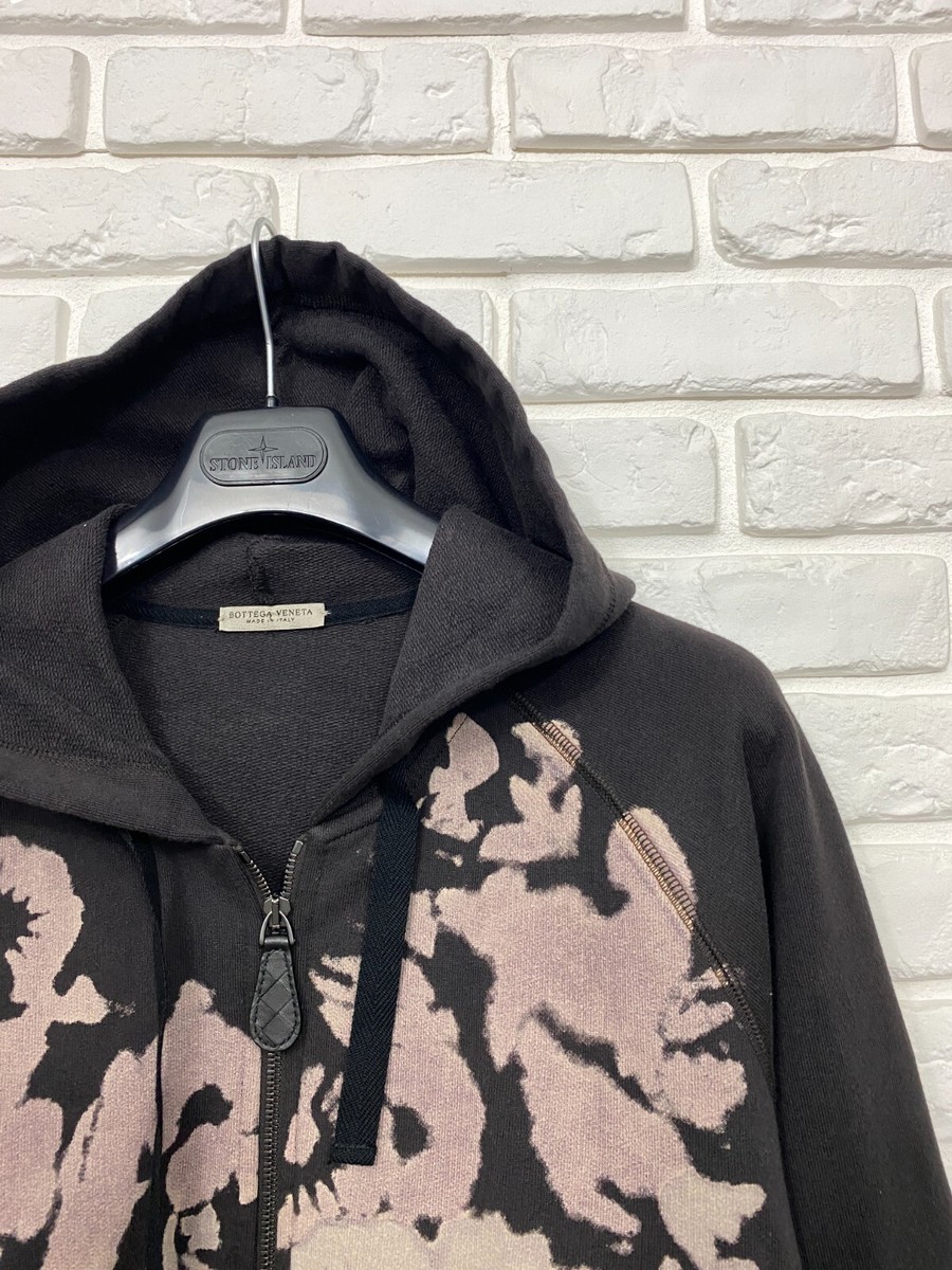 Men's BOTTEGA VENETA Cotton Zip Hoodie Brown Acid Wash Size 48 | eBay