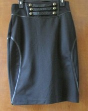 Hot Topic Hell Bunny Black Pencil Straight MilitarySteampunk Skirt Size S EUC