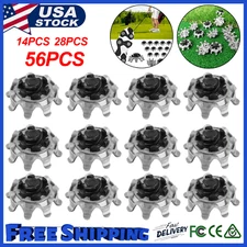 14pcs/28pcs/56pcs Gray Black Golf Shoe Spikes Small Metal Thread Spikes Cleats~