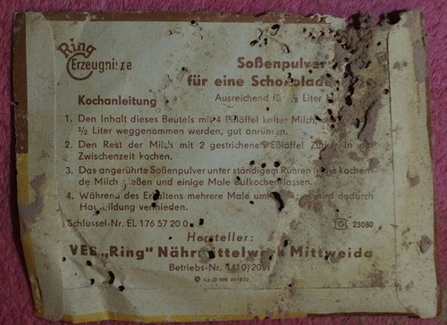 "NEU" DDR-Lebensmittel RING SOSSEN-Pulver 2 für eine SCHOKOLADEN-Sosse Mittweida - Bild 3 von 5