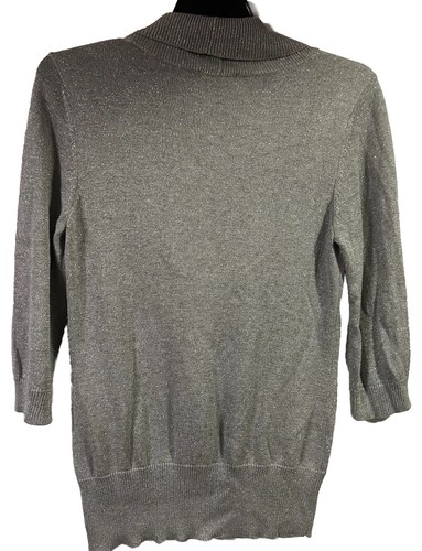 Alfani Career Casual Grey 3/4 Sleeves Cow neck Lace Front Sweater Sz XL Sale WOW - Picture 16 of 17