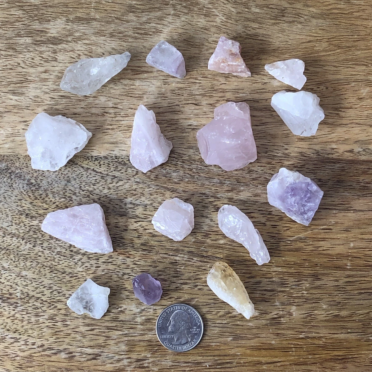 Small Lot Of Natural Quartz Crystal pieces Varying Sizes